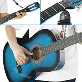 Bilot 6 String 38 Acoustic Guitar w/Gig Bag Strap Pitch Pipe Extra Strings Set Pick for Kids Beginners Starter Youths Students Right-handedï¼ˆBlueï¼‰