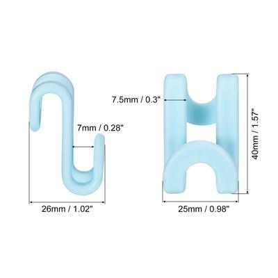 Clothes Hanger Connector Hooks, 20Pcs - ABS Hanger Extender Hooks