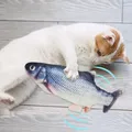 Jouets de poisson d'herbe à chat pour chat jouet de simulation en peluche réaliste poisson