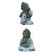 2x Resin Meditating Buddha Garden Statue Garden Patio Yard Indoor Art