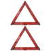 2pcs Car Warning Sign Triangle Road Safety Tool Auto Folding Safety Sign