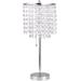 19"h Chrome Crystal Inspired Pull Table Lamp