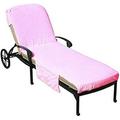 Cotton Pool Lounge Chair Cover Bath Towel with Side Pockets 29 x 85 -Pink