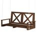 BALUS Outdoor Wood Swing Garden Swings with 2-3 Seat for Adults Kids Large Tree Swing for Backyard Patio Porch Garden Hanging Bench Chair Furniture for Deck 700LBS Weight Capacity-Dark Brown
