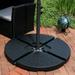 Cyclone Sound 4-Piece Cantilever Offset Patio Umbrella Base Stand Fills Up to 160lbs Sand or Water Circle Patio Umbrella Stand Black