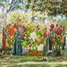 Honrane Garden Fence Panel Colorful 3 Sides Handcrafted Yard Decoration Iron Tulip Butterfly Garden Screen Backyard Home Supplies