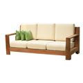 Canberra 1 Pc Sofa Set: Sofa With Cushions in Sunbrela Fabric #5404 Canvas Natural