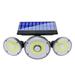 Decorative Lights Solar Sensor Waterproof Motion 3 Heads Spotlight Power Lights Outdoor 70COB Yard LED light
