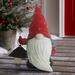 amousa Welcome Home Gnome Sculpture With Solar Powered Christmas Gnome Ornaments