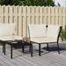 Suzicca Patio Chair with Sand Cushions 29.9 x29.9 x31.1 Steel