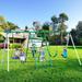 Swing Sets for Backyard with Saucer Swing,Belt Swing,Glider,Climbing Rope,Climbing Ladder - N/A