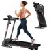 Dcenta Folding Treadmill for Home with Desk - 2.5HP Compact Electric Treadmill for Running and Walking Foldable Portable Running Machine for Small Spaces Workout 265LBS Weight Capacity