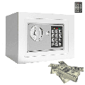 Household Mini Safe Box Electronic Security Lock Box Safes for Home Office Hotel Business Jewelry Gun Cash Use Storage Money 0.17 Cubic Feet 6.7 x 9 x 6.7 Safe Box