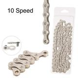 Teblacker Universal Bicycle Chain 116 Links 6/7/8/9/10/11 Speed For Mountain Bike Road Bike Foldable Bicycle(Silver-Z10)