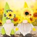 Clearanceï¼�Sunflowers Gnome-Summer Spring Faceless Gnomes for Farmhouse Sunflower Kitchen Decor Ornaments Scandinavian Gnomes Elf Plush Doll Easter Decorations