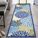 MeyJey Boho Indoor Hallway Runner Rug 2 x6 Non-Slip Washable Vintage Oriental Area Rug Blue/Yellow/Black