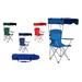 Cyclone Sound Red Portable Folding Camping Chair with Canopy Outdoor Camp Tailgate Chair (Blue Green Navy Red)