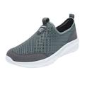 kpoplk Mens Casual Shoes Men s Tennis Shoes Walking Shoes Sport Breathable Sneakers Running Shoes Mesh Summer Men s Sneakers Grey 12