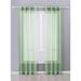 2 Piece Sheer Voile Grommet Top Window Curtain Panel Drapes (54 X 120 Sage)