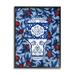 Stupell Industries Ornate Vase Red & Blue Pattern Botanical & Floral Painting Black Framed Art Print Wall Art