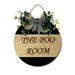 Home Decor Signs The Poo Room Rustic Wooden Wall Art Signs Farmhouse Entryway Signs for Bedroom Living Room Decor 11 x 11 Inch