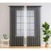 Semi Sheer Light Filtering Transparent Pocket Top & Back Tab Lightweight Short Window Curtains Drapery Panels Bedroom Dining Room & Living Room 2 Panels (54 x 72 Inch Charcoal Grey)