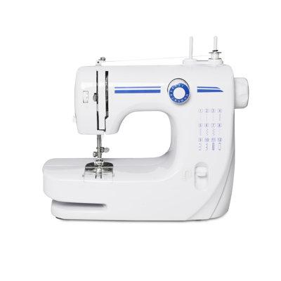 LUCKYREMORE Portable Mini 12-Stitch Sewing Machine w/ Double Needle Sewing | 9.6 H x 5.7 W x 13.1 D in | Wayfair ET57003
