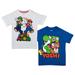 Nintendo Super Mario Bros. Boys Mario Kart & Friends Graphic Short Sleeve T-Shirts 2 Pack (Sizes 4-16)