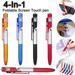 Hariumiu Multifunctional 4 in 1 Ballpoint Pen Foldable LED Light Ballpoint Pen Phone Touch Ballpoint Pen Mobile Phone Rack