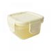 Naiyafly 1Pc Dispensing Crisper Box Food Grade Thickened Sealed Pet Food Box Fish Drug Jewelry Storage Box Yellow