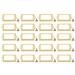 BAMILL 20Pcs Antique Brass Drawer Label Pull Cabinet Frame Handle File Name Card Holder