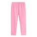 LOVEBAY Little Girls Solid Color Leggings Soft Stretch Leggings Kids Skinny Pants Trousers Basic Stretch Pants Footless Tights Size 4-5 Years
