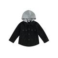 Qtinghua Toddler Baby Boy Corduroy Hooded Coat Long Sleeve Button Closure Fall Winter Jacket Outwear Black 3-4 Years