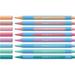 Schneider Slider Edge Pastel XB (Extra Broad) Ballpoint Pen 1.4 mm Light Blue Barrel Assorted Ink Colors Adjustable Case Stand of 8 Pens (152289)