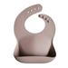 Silicone Baby Bib | Adjustable Fit Waterproof Bibs (Warm Taupe)