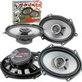 Crunch CS5768CX 500W 2-Way Full Range Coaxial Audio 5x7 6x8 Speakers | 2 Pairs Bundle