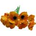 8 Stem Artificial Flowers Bouquets Retro No Fade Anemone PU Fake Wild Flowers for Kitchen Table Centerpiece Vase Home Wedding Holding Flowers Backdrop Arch Wall (Orange)