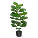 Artificial Fiddle Leaf Fig Tree 39 Large Fake Plant in Pot Fig Artificial Tree 27 Leaves for Indoor Outdoor House Home Office Garden Modern Decoration