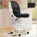 Coolhut Drafting Chair Tall Office Chair Standing Desk Chair Office Drafting Chair with Lumbar Support and Adjustable Footrest Ring 300lbs White