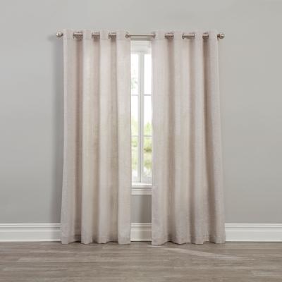Wide Width Textured Grommet Window Panel by BrylaneHome in Taupe (Size 52