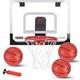 PATIKIL Mini Basketball Hoop Indoor Outdoor 16"x12" Door Basketball Hoop Set with LED Light Electronic Scoreboard Small Basketball Hoop with 3 Mini Basketball Door/Wall Mounted for Gift