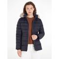 Daunenjacke TOMMY HILFIGER "TYRA DOWN JACKET WITH FUR" Gr. XS (34), blau (desert sky) Damen Jacken Winterjacken