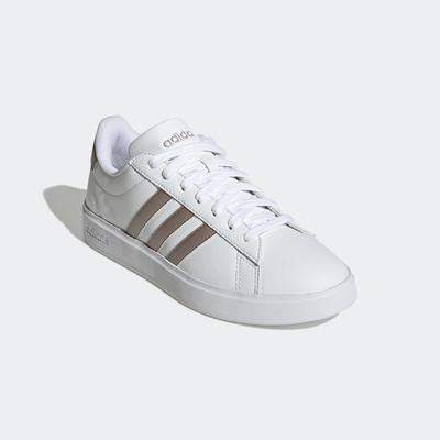 Sneaker ADIDAS SPORTSWEAR "GRAND COURT CLOUDFOAM LIFESTYLE COURT COMFORT", Gr. 36, weiß (cloud weiß, platin metallic, pl