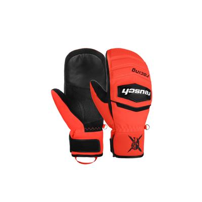 Fäustlinge REUSCH "Worldcup Warrior R-TEX XT Mitten", Damen, Gr. 7,5, schwarz (schwarz, rot), 90% Polyester, 10% Ziegenleder, mehrfarbig, klassisch, Handschuhe, aus robustem Leder Image