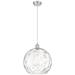 Ballston Athens 13.75"W Brushed Nickel Cord Pendant Water Glass Shade
