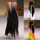 Mini robe trapèze à col en V imprimé animal 3D pour femme haut précieux robe longue d'été mode