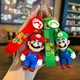 Porte-clés de dessin animé 3D Super Mario Bros accessoires de sac à dos pendentif cartable