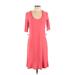 Nina Leonard Casual Dress: Pink Dresses - Women's Size Large