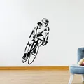 Mural Bicycle Wall Stickers Cyclist Vinyl Decal Boys Room Decor Bike Cycling Race Murals Cool