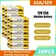 20PCS 12V 23A Alkaline Battery A23 23GA A23S E23A EL12 MN21 MS21 V23GA L1028 GP23A LRV08 For Remote